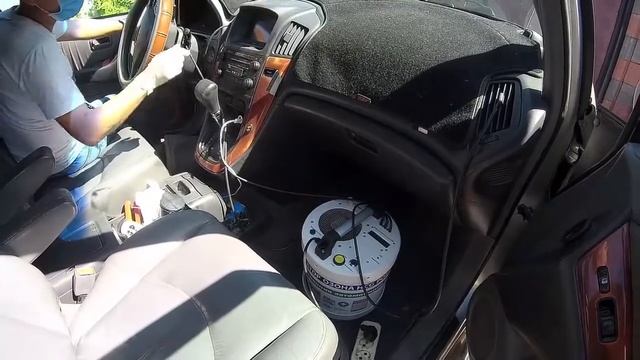 Антибактериальная обработка салона автомобиля путем озонирования