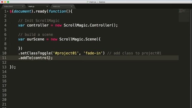 ScrollMagic 101 - Controller, Scene And TriggerElement