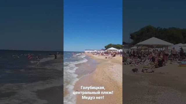 17.07.2023 г. Центральный пляж, Голубицкая. Азовское море чистое, без медуз.