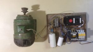 Работа электродвигателя с рабочим и пусковым конденсатором