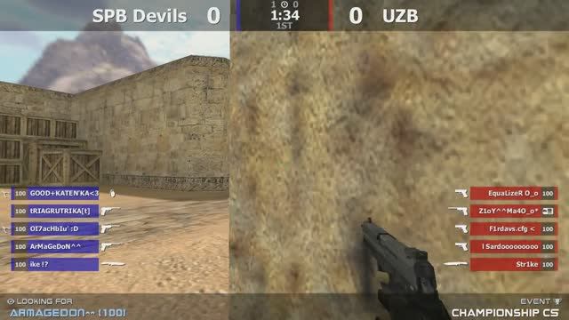 Финал турнира по cs 1.6 Championship CS [UZB -vs- SPB Devils] @ by kn1fe // Second map смотреть онлайн
