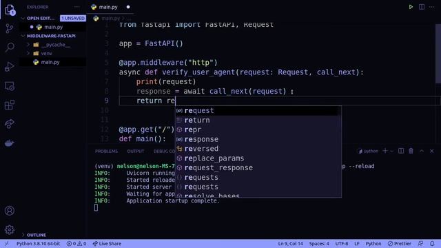 Cómo utilizar middlewares con FastAPI смотреть онлайн