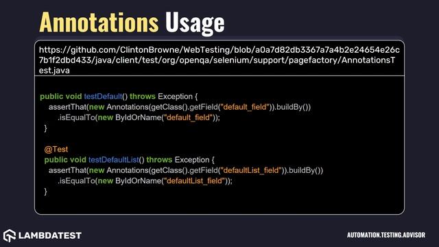 org.openqa.selenium.support.pagefactory Annotations with examples смотреть онлайн