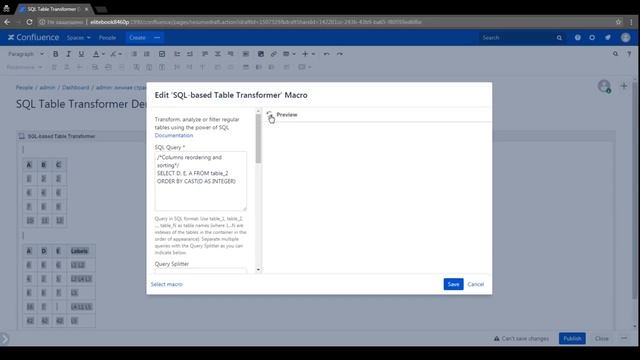 SQL-Powered Table Transformer Macro For Confluence (Please enable CC) смотреть онлайн