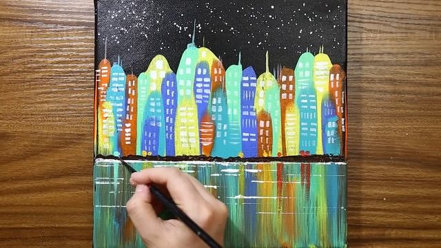 Easy & Simple Acrylic Painting For Beginners in 10 min #987｜Painting Technique｜Oddly Satisfying ASM смотреть онлайн