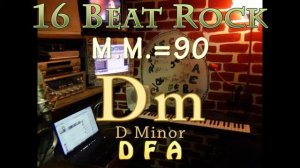 Dm Minor - One Chord Vamp - 16 Beat Rock M.M.=90