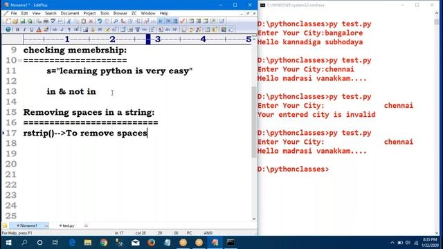 Python Tutorials | Str  Data Type  Part - 2 | Class - 14 | by Mahesh sir
