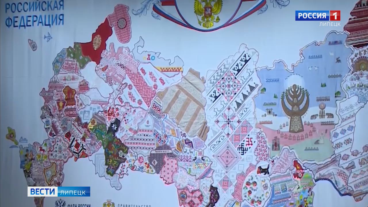 Вышитая карта россии проект чувашия