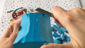 ASMR Soap Carving! Wow soap💙. Barf soft soap