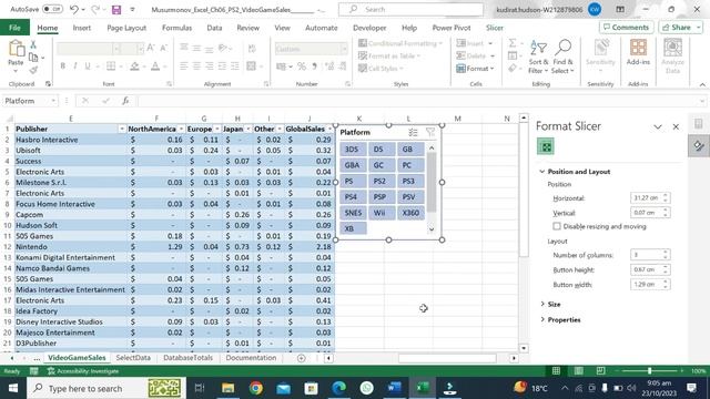 YO19_Excel_Ch06_Assessment_Video_Game_SalesYO19 Excel Ch06 Assessment Video Game Sales@MyITLabHelpe