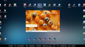 How to export 3d model from Archicad to Cinema 4d
