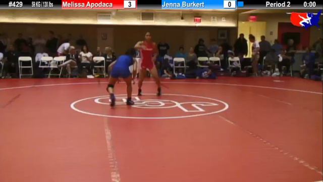 NYAC 59 KG / 130 lbs: Melissa Apodaca vs. Jenna Burkert смотреть онлайн