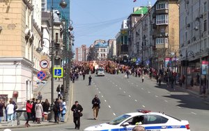 Пасхальный Крестный ход , Океанский пр - т - Площадь. Владивосток