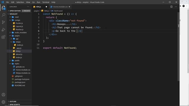 Next.js Tutorial #7 - Custom 404 Page