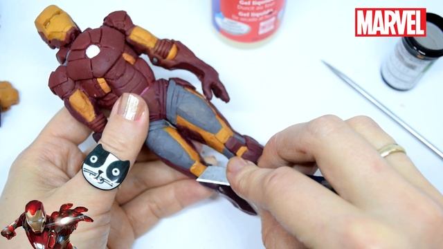 Как сделать Железного Человека #ironman #sculptingironman  #sculptingmarvel #игрушкиСвоимиРуками