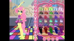 My Little Pony Equestria Girls Dance Magic Fluttershy Dress Up Game - Gameplay