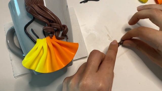 Polymer Clay Autumn Girl Mug Tutorial