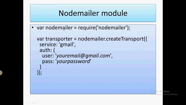 Node.JS - How to send email using NodeJS