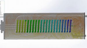 SolidWorks simulation flow Теплообменник(Испаритель)-1