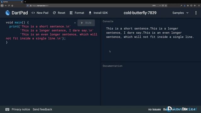 014 Multi line strings Dart programming Language Complete @TheFlutterHub @flutterdev @TheFlutterWay