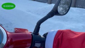 Четырехколесный электроскутер и Дед Мороз Зимний Тест