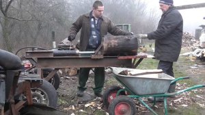 Гидравлический дровокол. работа