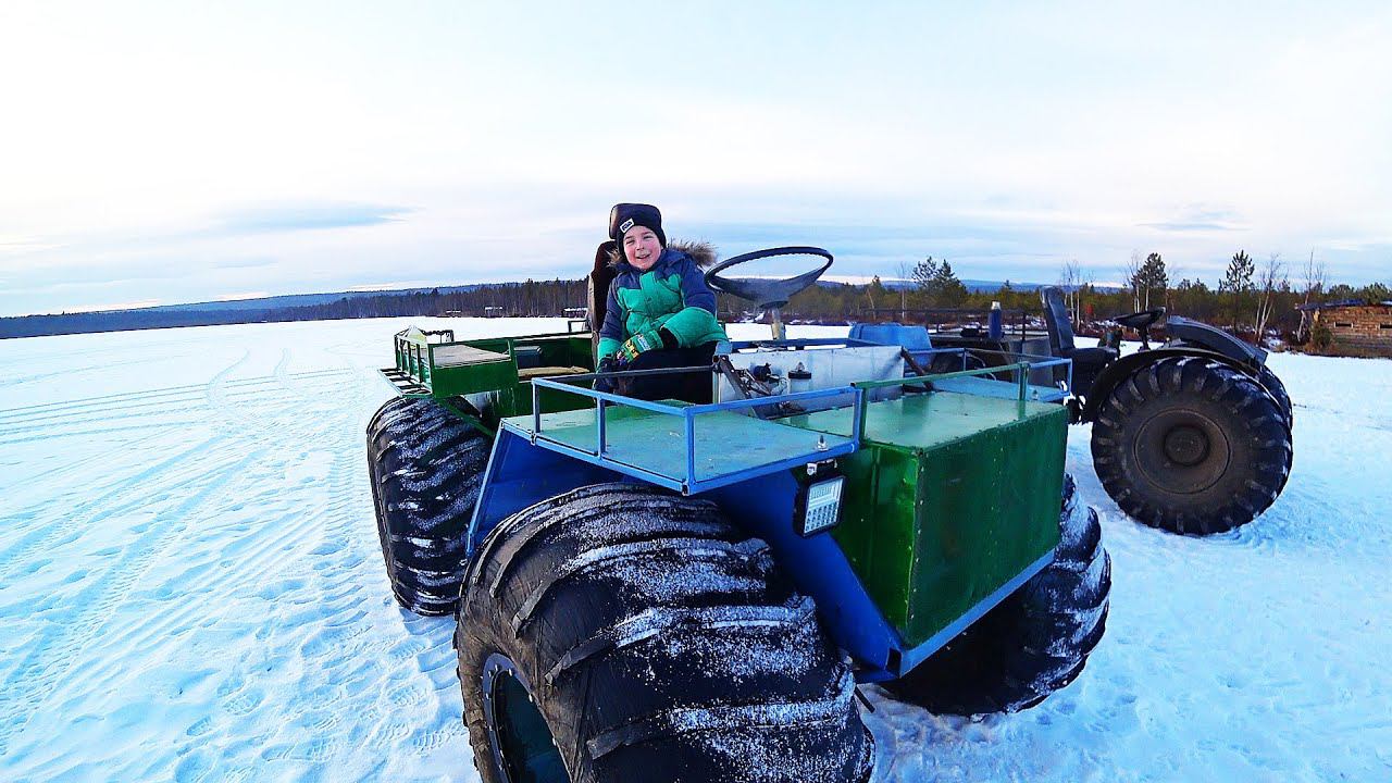 СМОЖЕТ ЛИ РЕБЁНОК УПРАВЛЯТЬ СНЕГОБОЛОТОХОДОМ? ТАЁЖНЫЙ БЫТ В ЛЕСНОЙ ИЗБЕ смотреть онлайн