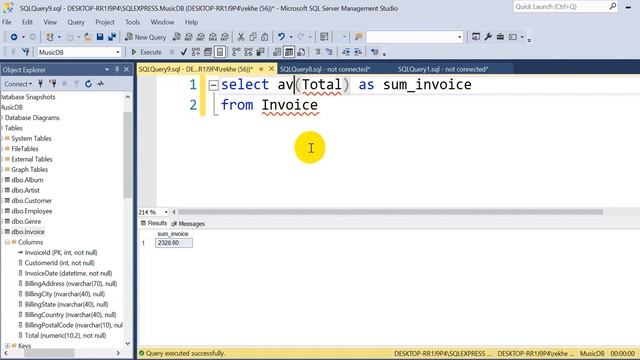 Microsoft SQL DML Data Manipulation Language Функции агрегации MIN, MAX, SUM, COUNT, AVERAGE смотреть онлайн