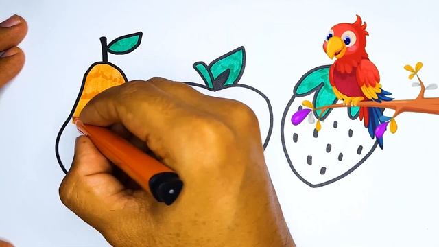 Рисование фрукты для детей