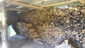 Навес для дров и пиломатериала