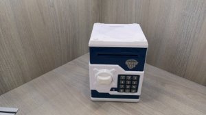 Игрушечный детский сейф копилка с кодом и купюроприемником!