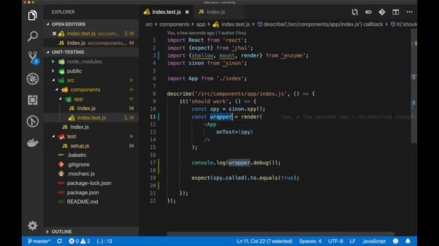 unit testing en react parte 4: enzyme shallow, mount, render, renderProp y dive смотреть онлайн