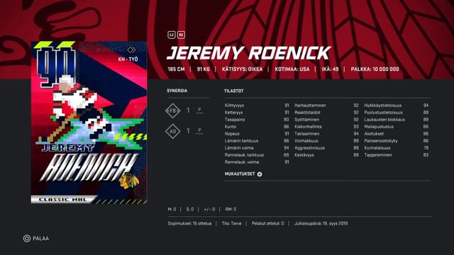 NHL 20 HUT Jeremy Roenick Retro Classic NHL PS4 смотреть онлайн