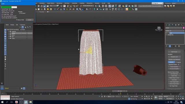МАСТЕР-КЛАСС 2. Модификатор CLOTH. Симулируем ткани в 3d max.