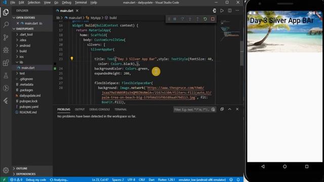 Day 3 | Speed Code | Custom Scroll view | Sliver App Bar flutter |  Code With Nix |