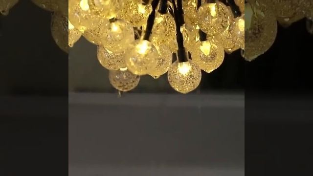 Новинка, 20 светодиодов, солнечная лампа, хрустальный шар, 5 м, пузырьковый светильник, сказочный s смотреть онлайн