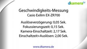 Casio Exilim EX-ZR700 Test (3/7): Geschwindigkeit