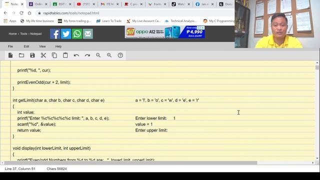 C Recursive Function Programming - printing EVEN/ODD series