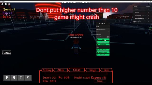 Roblox Max Ghoul Script (Add Stats, Infinite Stats) смотреть онлайн