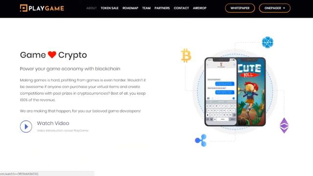 PLAYGAME ICO на блокчейне