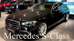 Mercedes S-Class (2022) - Детали экстерьера и интерьера (Большой роскошный седан).