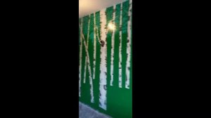 Березы.Рисунок на стене.