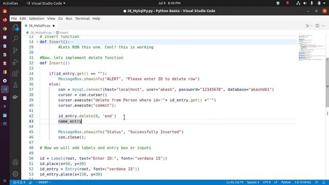 MySQL CRUD using Python GUI Tkinter App | MySQL Connector Python смотреть онлайн