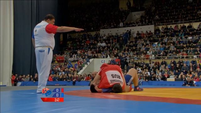 SAMBO. OSIPENKO (RUS) vs KAZHYBAYEV (KAZ). World Cup "Kharlampiev Memorial" 2017