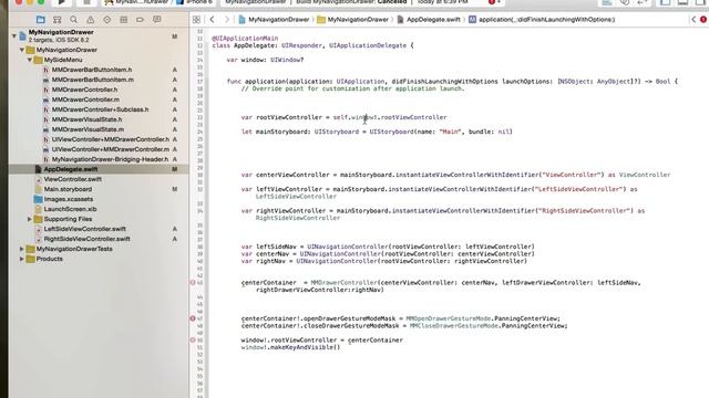 Left Side Navigation menu or Navigation Drawer example in Swift with MMDrawerController [VIDEO #1] смотреть онлайн