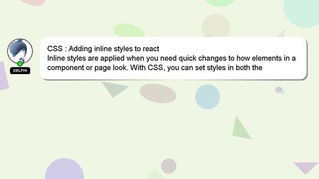 CSS : Adding inline styles to react смотреть онлайн