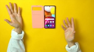 Чехол книжка для Samsung Galaxy A71 Smart S View Wallet Cover EF-EA715PWEGRU