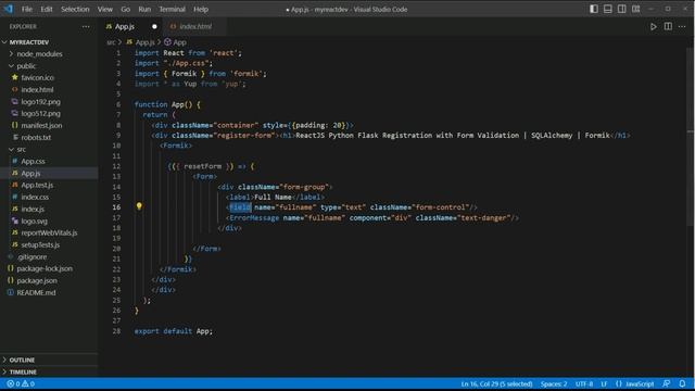 ReactJS Python Flask Registration with Form Validation | SQLAlchemy | Formik смотреть онлайн