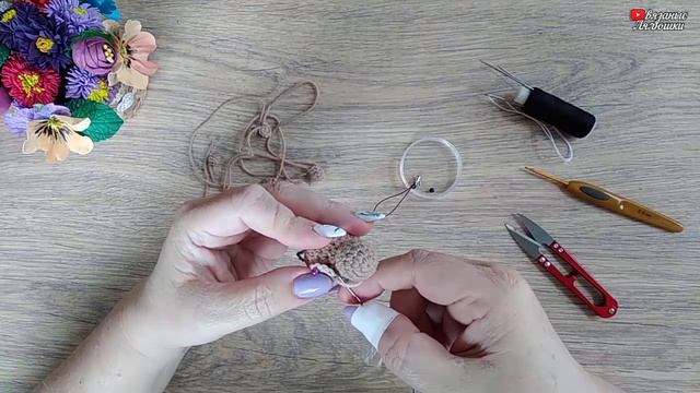 #МК вязаный мишка #БРЕЛОК для ключей своими руками смотреть онлайн