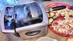 Рыба и овощи во фритюрнице